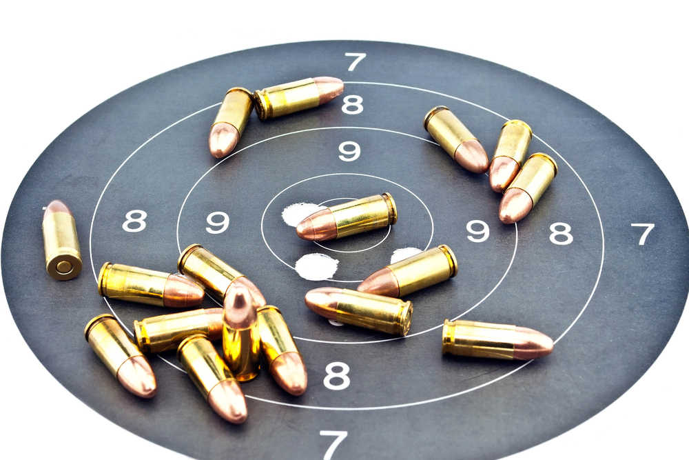 9mm Luger Ammunition on target