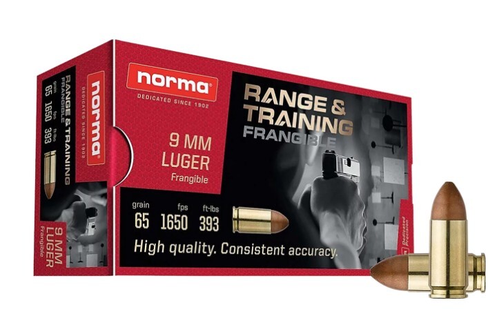 Norma 9mm Frangible Ammo 