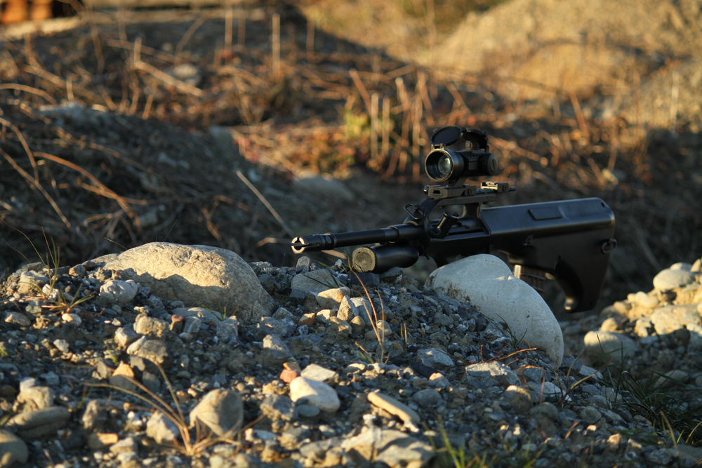 steyr aug a2 in the field