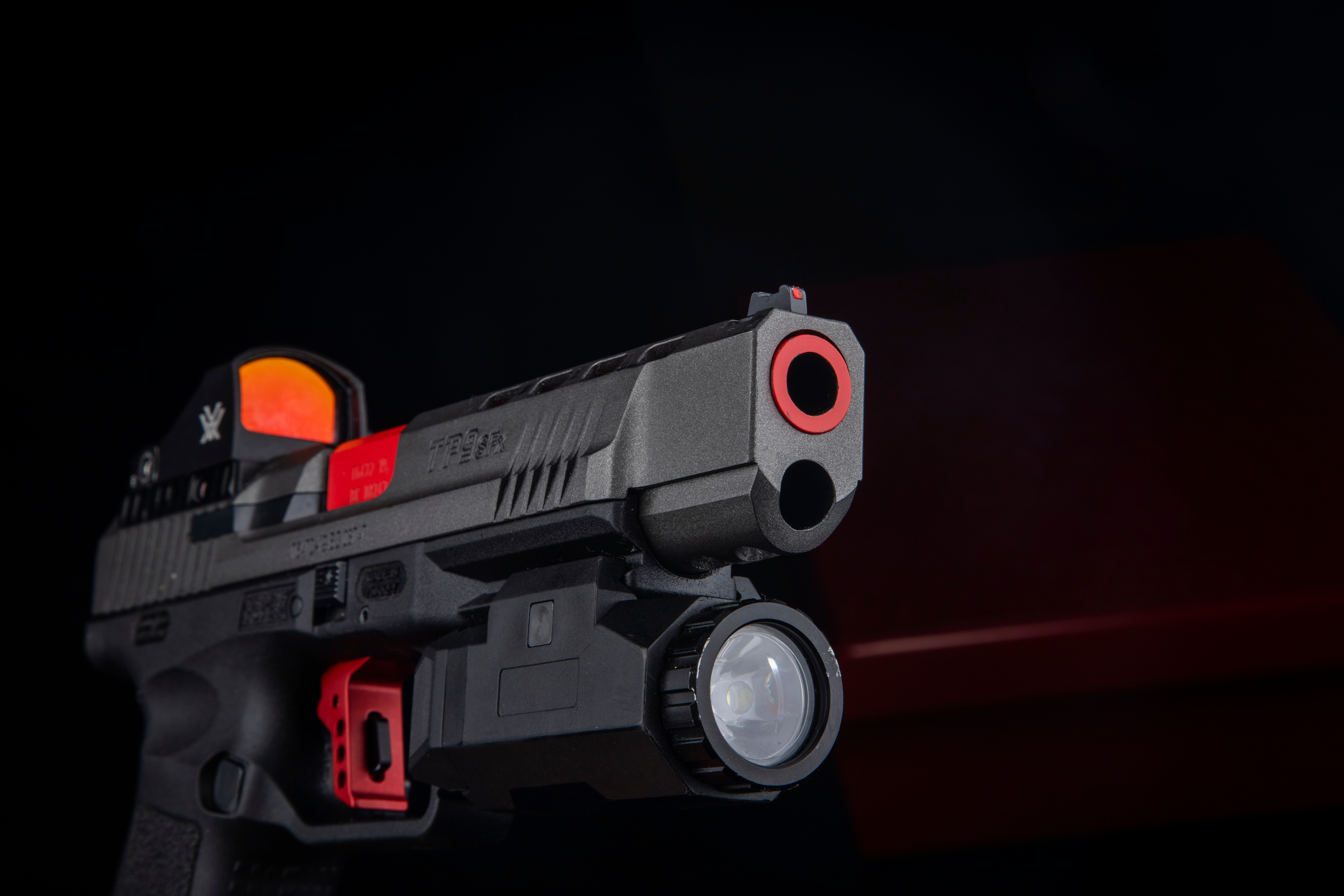 Canik TP9SFX showing upgrades