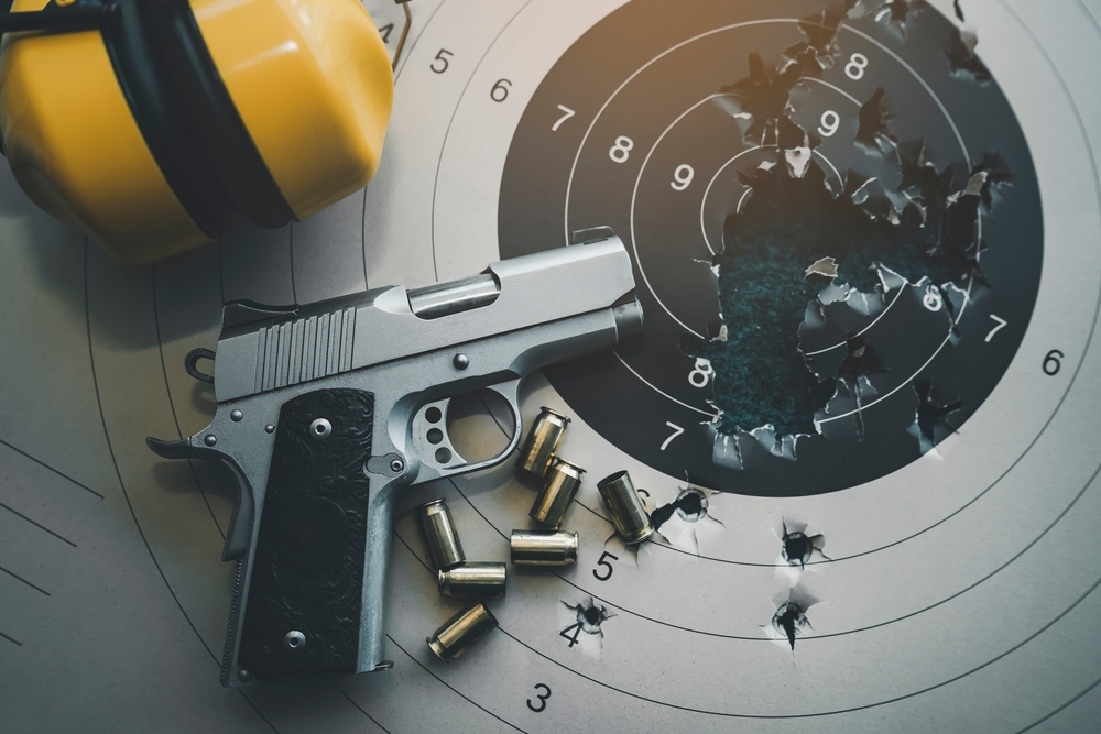 Hammer Fired Pistol with Target