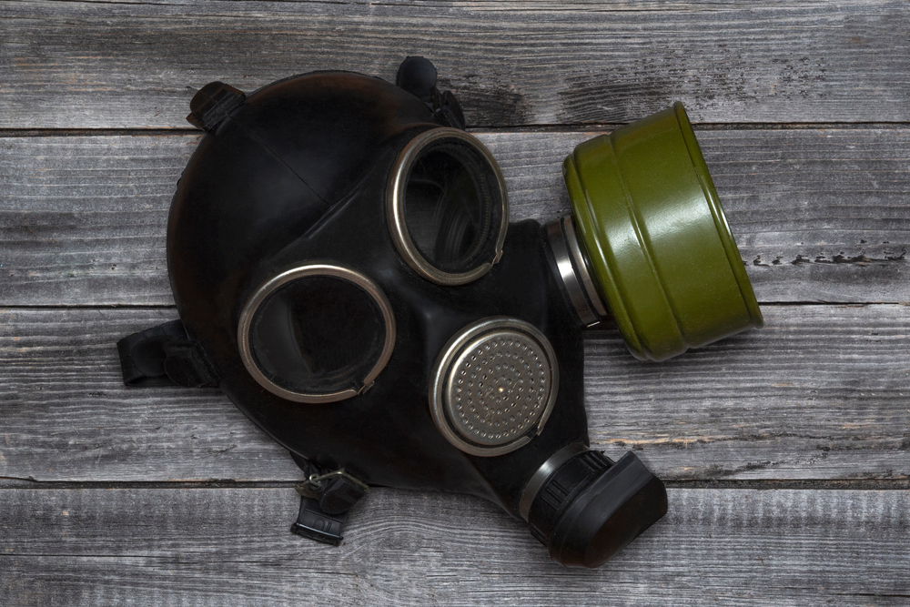 Gas Mask on table