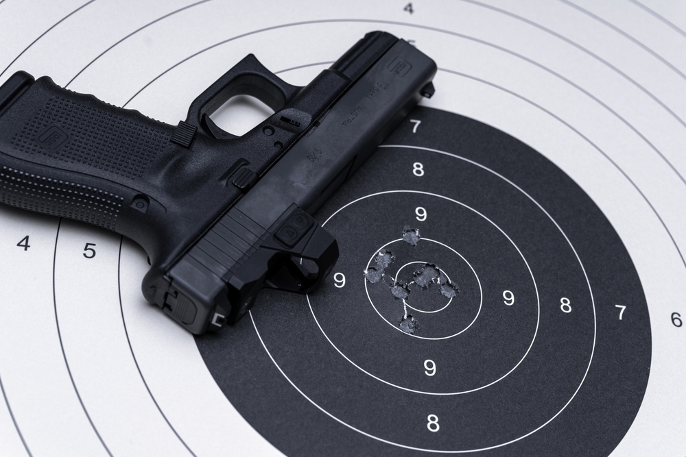 Glock with Micro Red Dot and Target
