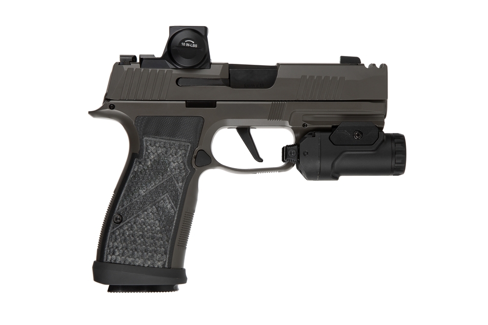 Sig with red dot and light