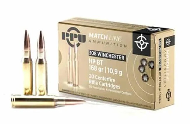 PPU Match .308 Win 168gr. HPBT