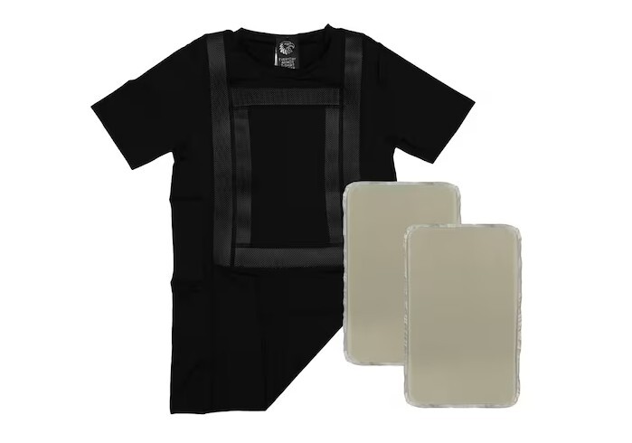 Premier Body Armor Everyday Armor T Shirt 360 Core With 2 Level IIIA Armor Panels