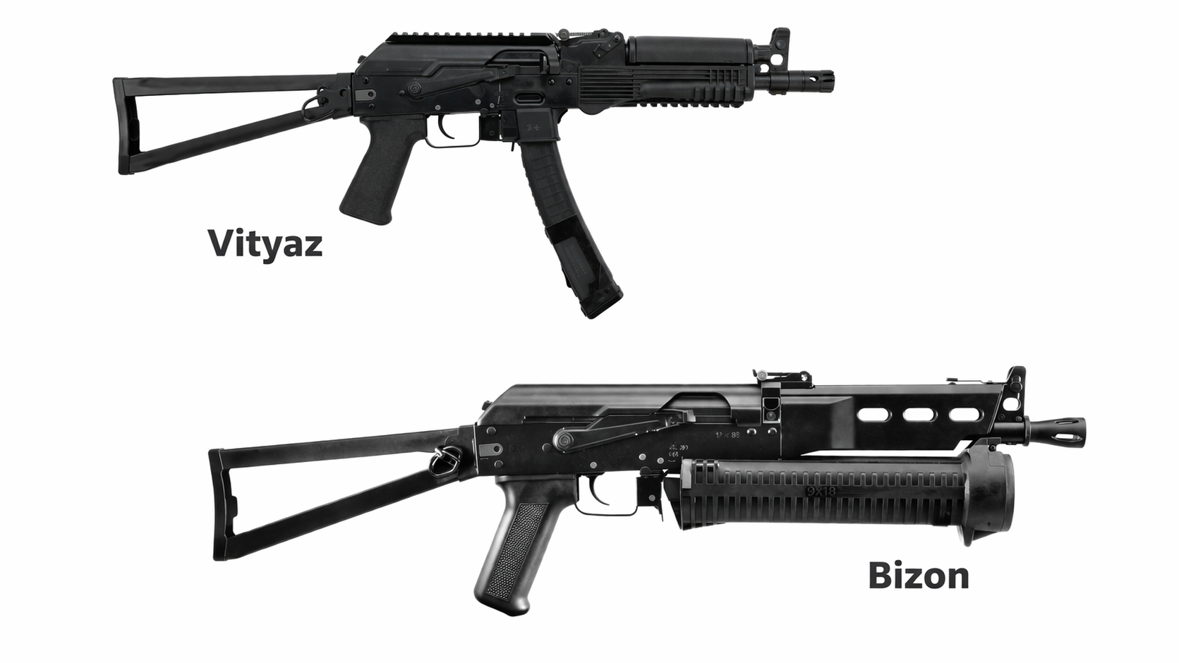 Vityaz and Bizon 9mm 